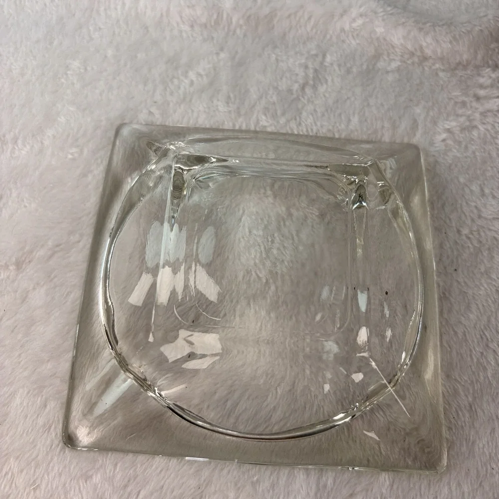 Vintage Ashtray Lot 2 Mid Century Modern Hyalyn Ceramic 118 Anchor Hocking Glass